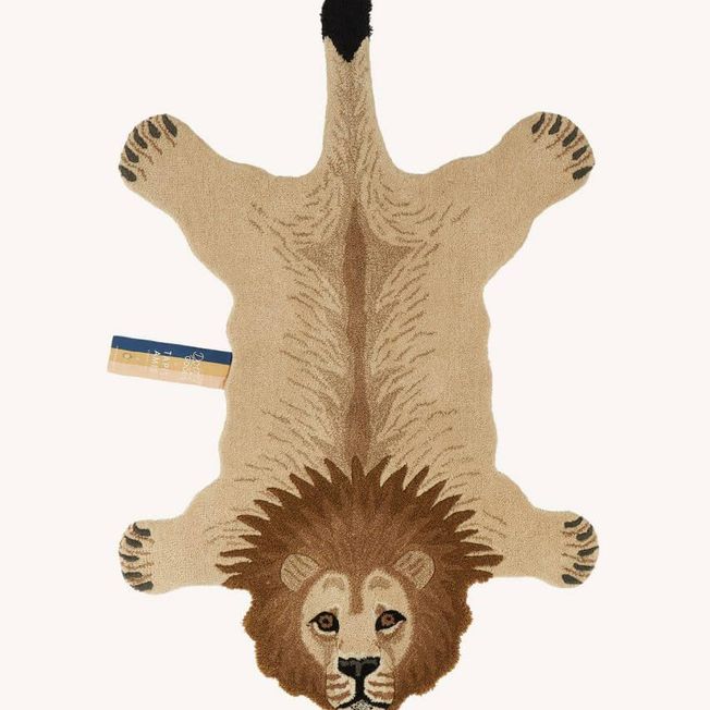 Moody lion small rug