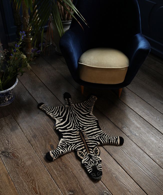 Stripey Zebra Rug Small