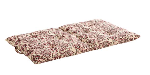 Matelas/coussin imprimé sable/framboise