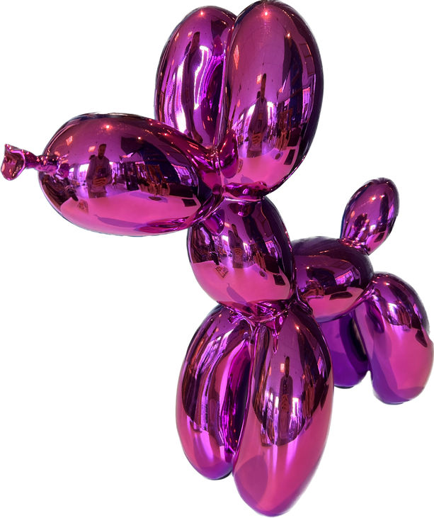 chien ballon rose