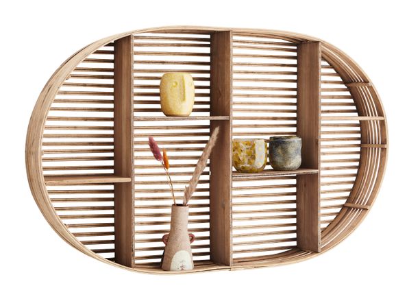 étagère ovale en bambou 