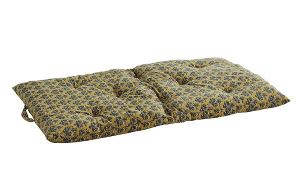 Matelas/coussin imprimé moutarde